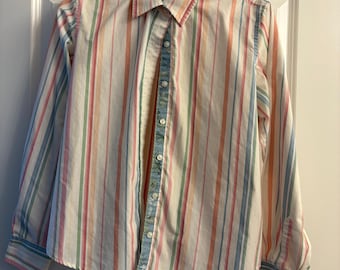 Multicolor Striped Button-Up Shirt