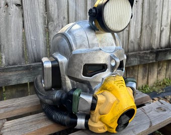Casque d'armure assistée d'excavatrice inspiré de Fallout 76 | Pièce de présentation pour cosplay à l'échelle 1:1
