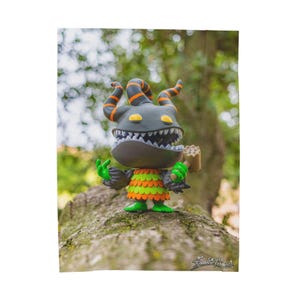 Nightmare Before Christmas Harlequin Demon Funko Pop! Figure Velveteen Plush Blanket image 1