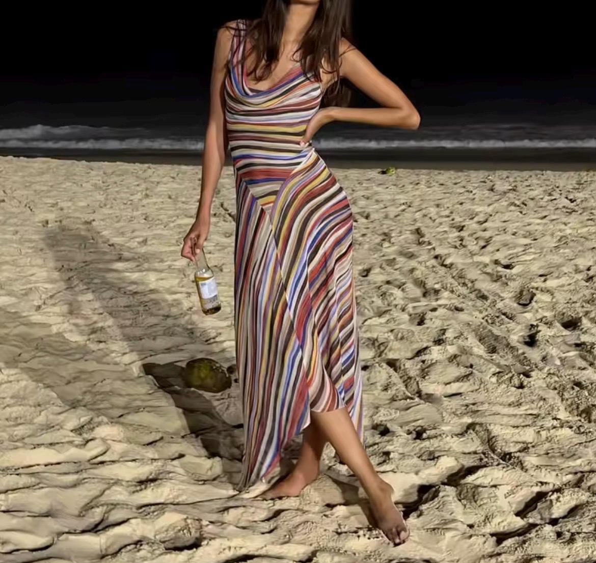 vacation dress women Zeagoo Sundresses for 2026 Womens Summer Going Out Holiday Tropical Outfits Coverups Wear to Work Dresses Cotton Dress for Women at Amazon Women's Clothing store and flattering for all Pick Model:Model 5 hide PQ Black Piper Slit
