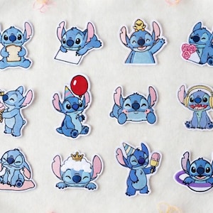 Disney Stitch Embroidered Patch Set, Cute Stitch Iron On Applique, Cartoon Character Sew On Patch, Backpack Jacket Decor Gift