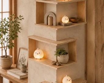 Floating Corner Wood Wall Shelf – Storage Rack for Living Room, Bedroom, Bakery, Plants & Home Decor