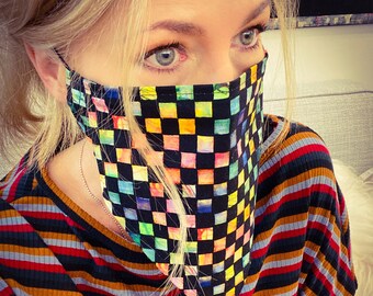 Rutig, Bandana ansiktsmask, Flygplan ansiktsmask, Andningsbar ansiktsmask, Reseansiktsmask, Träningsansiktsmask, Skolmask!