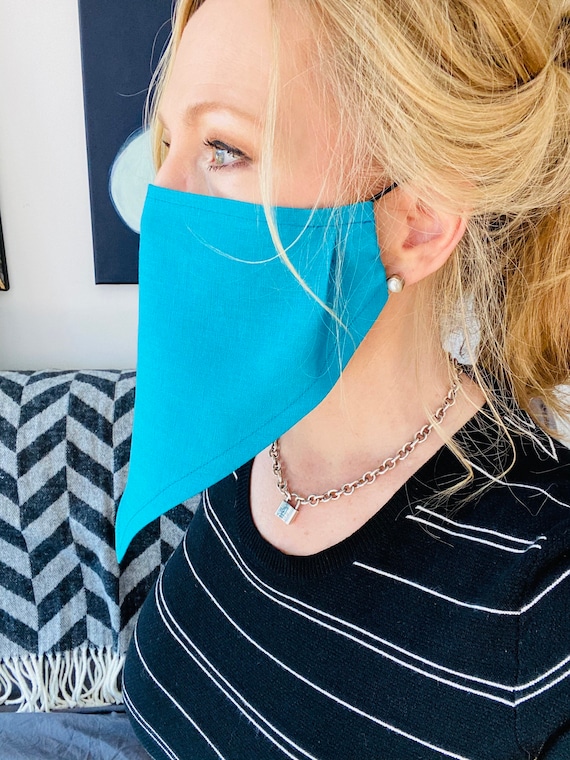 Linen Bandana Face Veil | Breathable Cloth Mask
