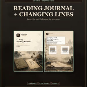 I Ching Workbook + Reading Journal Bundle | 136 Pages, 2 PDF Set