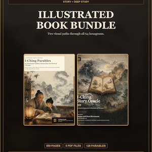 Illustrated I Ching Books Bundle | 550 Pages, 5 PDF Oracle Set
