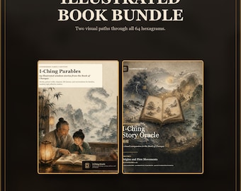 Illustrated I Ching Books Bundle | 550 Pages, 5 PDF Oracle Set