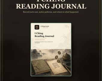 I Ching Reading Journal PDF | 64-Page Printable Oracle Log, Trigram Guide & King Wen Map