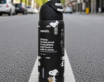 Niedliches Snoopy Wasserflasche Owala inspiriert 32 Unzen Edelstahl Thermobecher Geschenk für Sie
