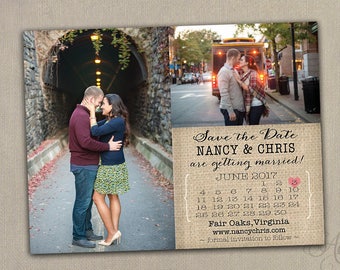 Rustic Burlap Wedding Save the Dates Magnets Cards Postcards 2 photo Rustic Calendar Country Lace Burlap Beach Barn Burlap pink