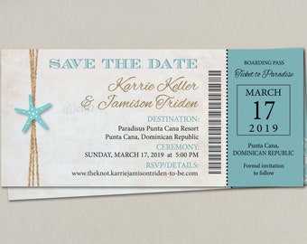 boarding pass ticket wedding save the date wedding reception etsy