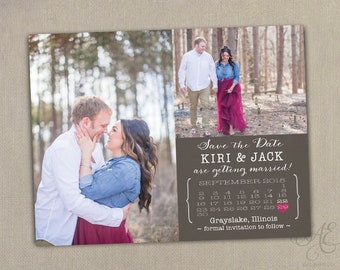 Rustic Burlap Wedding Save the Dates Magnets Cards Postcards 2 photo Rustic Calendar Country Lace Burlap Beach Barn pink burgundy grey