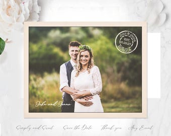 Wedding Modern Simple Save The Dates Thank you Magnets Cards Ranch Winery Wedding Printed country vintage style beige