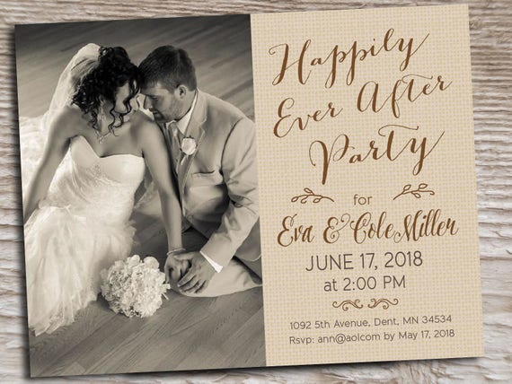 Rustic Affordable Wedding Reception Happily Ever After Save Etsy