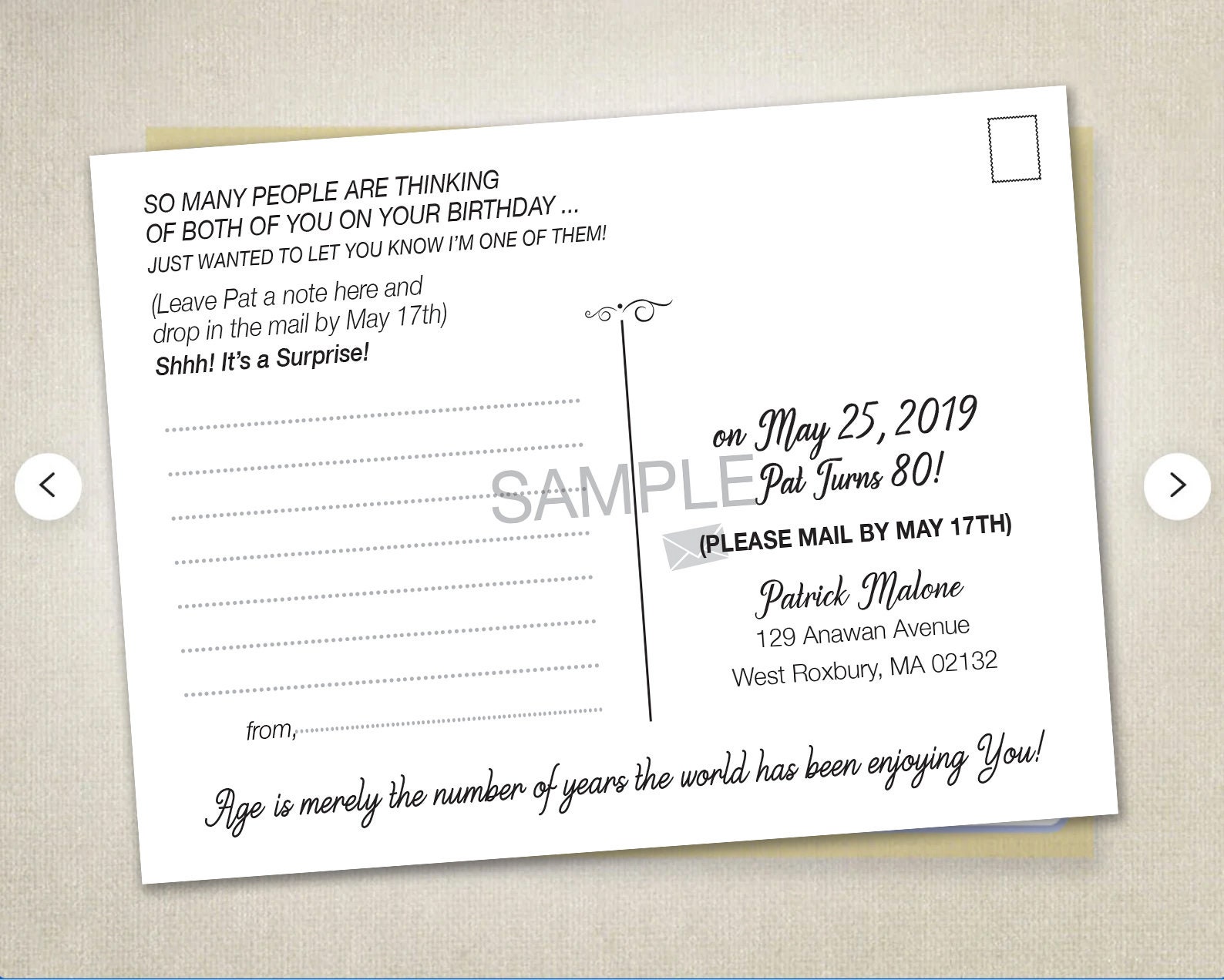 Save the Date Birthday Party Invitation Cards 50th 60th 70th - Etsy