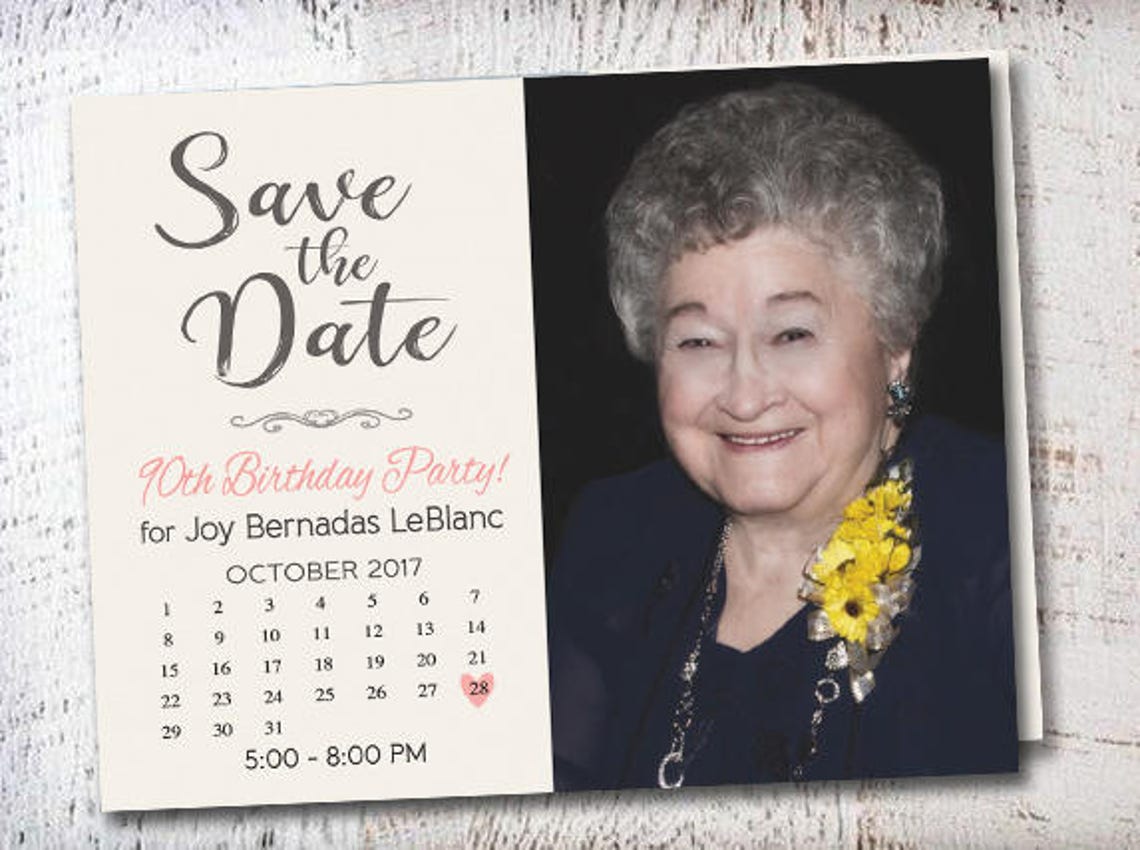 Save the Date Birthday Party Invitation Cards 50th 60th 70th - Etsy