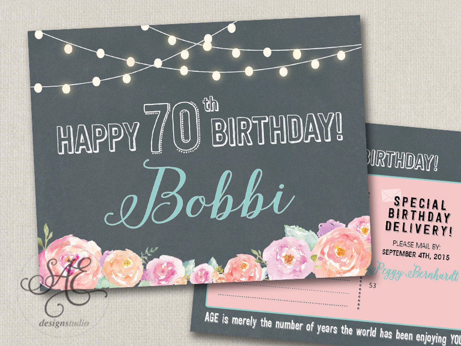 Save the Date Birthday Party Invitation Cards 50th 60th 70th - Etsy