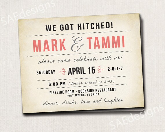 Wedding Reception Elopement Invites Invitations Rsvp Cards Etsy