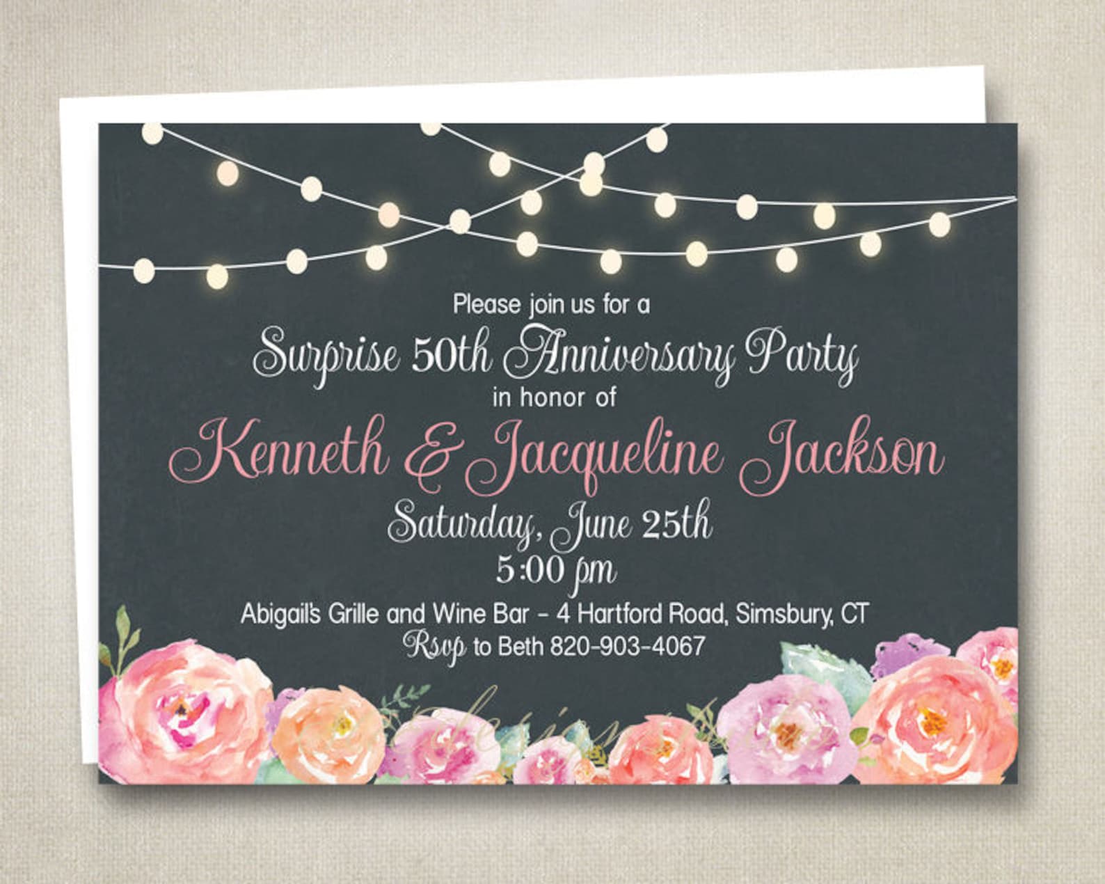Save the Date Birthday Party Invitation Cards 50th 60th 70th - Etsy