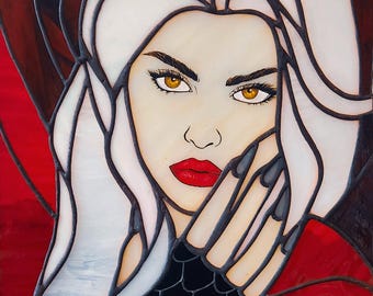 Opera d'arte originale in vetrata di Manon Blackbeak