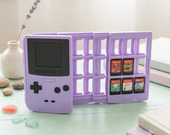 Switch Game Holder + 4 Screen Plates,  27 Games Slots, 3D-Printed Gamesbook, Game Organizer, Gift for Boyfriend, Switch Fans Gift