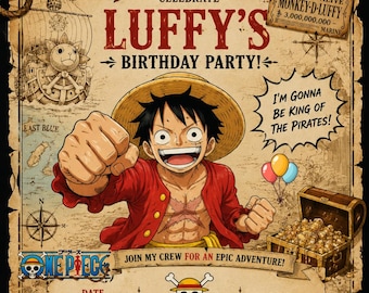 Ahoy! È il compleanno del Capitano Luffy (Modello)