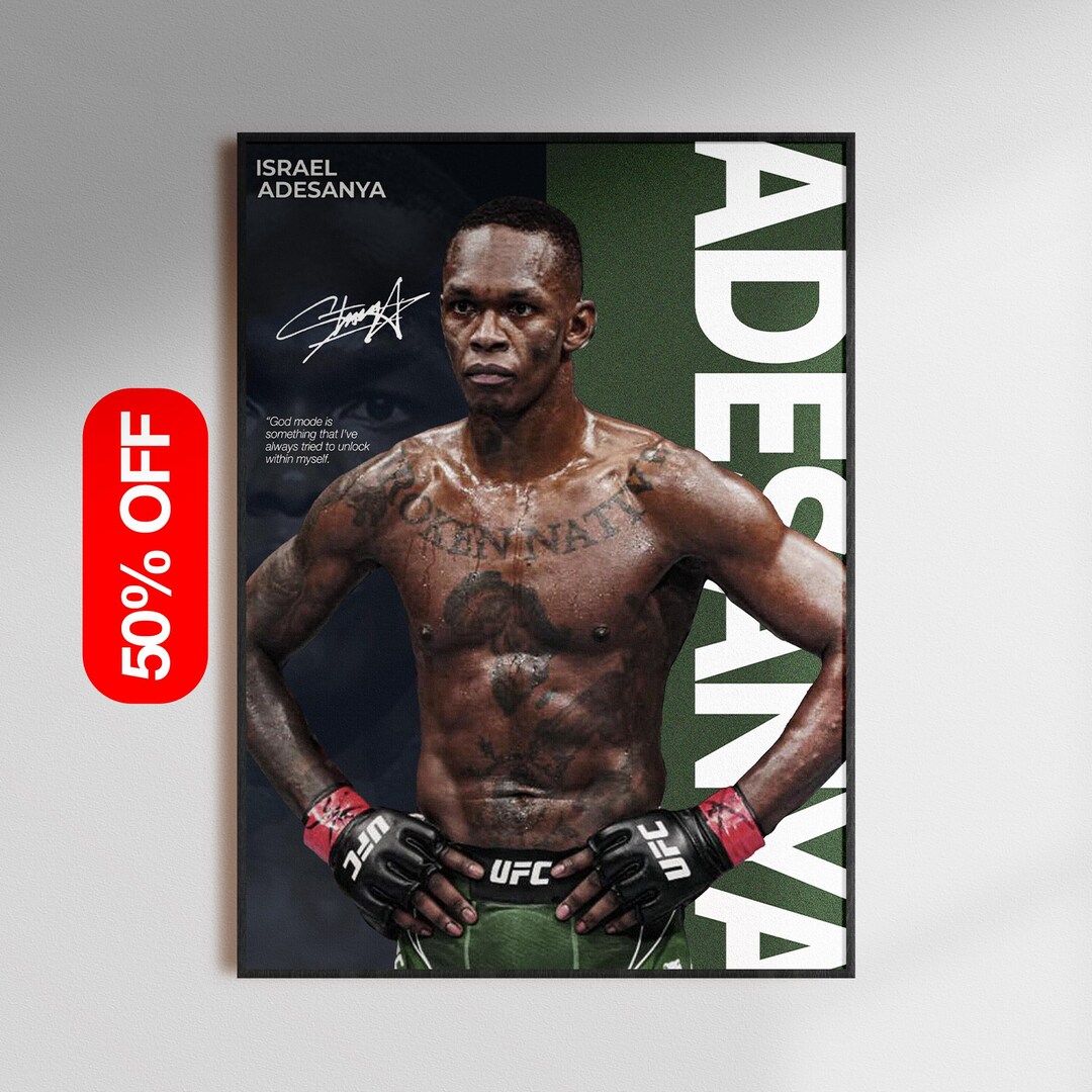 Stylebender Poster Israel Adesanya Poster, UFC Wall Art, MMA Champion Print, Stylebender ...