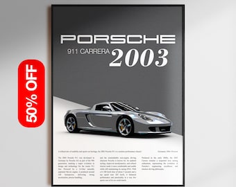 Póster mural de Porsche Supercar, lámina de coche de lujo, decoración automovilística moderna, póster minimalista para garaje, regalo artístico para habitación con temática de coches deportivos.