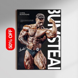 Chris Bumstead Poster, CBum Bodybuilding Wall Art, Classic Physique Champion Print, Gym Decor, Fitness Digital Download Gift