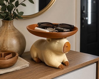 Capybara Catchall Tray, Entryway Key Holder, Cute Capybara Organizer, Wallet & Coin Dish, Entryway Decor