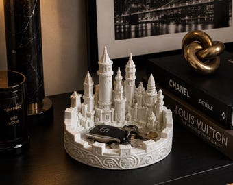 Fantasy Castle Organizer, 3D Printed Medieval Fortress Jewelry Dish