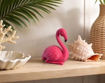 Zen Flamingo Figurine, 3D Printed Flamingo Decor, Pink Flamingo Statue, Zen Home Decor