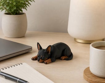 Sleeping Chihuahua Figurine, Minimalist Dog Decor, 3D Printed Chihuahua Statue, Cute Desk Shelf Decoration, Chihuahua Lover Gift