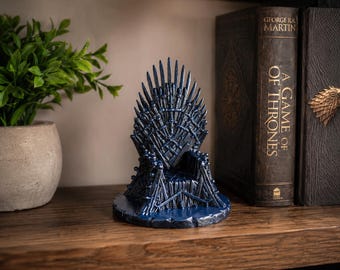 Iron Throne Statue, Game of Thrones Inspired Decor, Medieval Desk Decor, Gothic Shelf Decor, 3D Printed Collectible