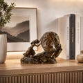 Motivational Woman Statue, 3d Printed Bronze Look Female Figurine, Success Desk Decor