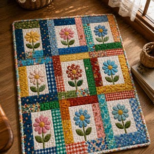 Daisy Hug 03510D - Daisy Patchwork Quilt Pattern - Flower   Pattern, gift for quilters