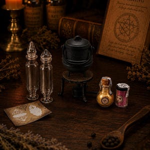 Miniature Bottles (1:6 scale) Dragons Blood Potion
