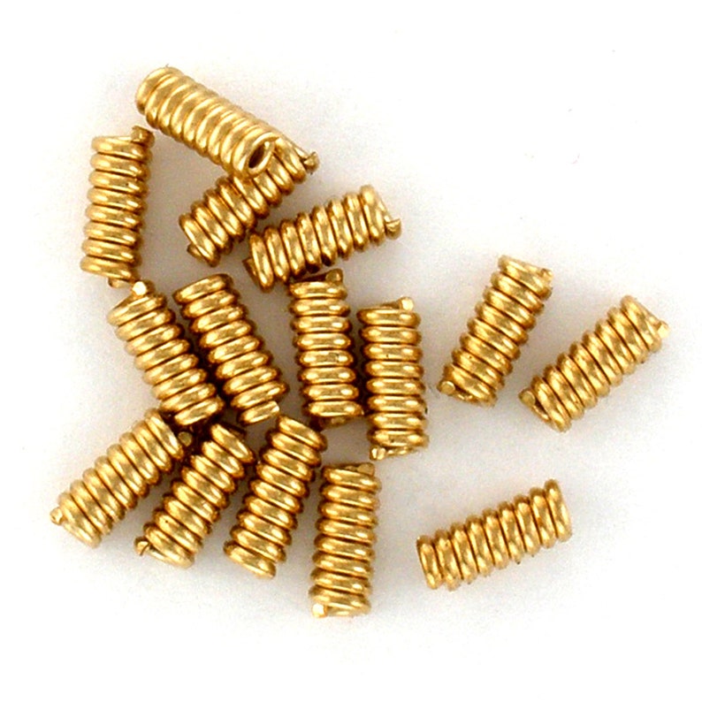 15 TierraCast 22K Gold Filled .20 Coil Wrap Bead Jewelry Component Made in USA image 1