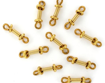10 TierraCast 22K Gold Filled Heishi Plus Coil Pre-Assembled Jewelry Links Made in USA
