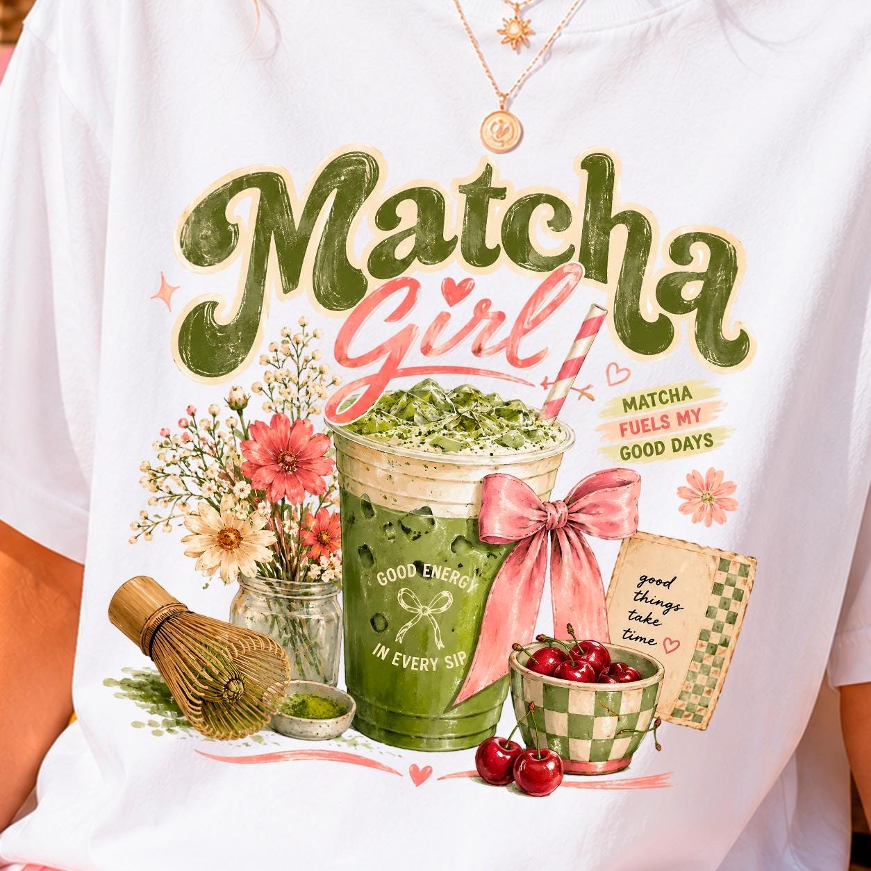 Matcha t shirt - Etsy 日本