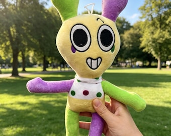 Dandy's World Scraps Plush Toy, Handmade Game Character Plushie, Soft Stuffed Doll, Collectible Gamer Decor, Cute Plush for Fans
