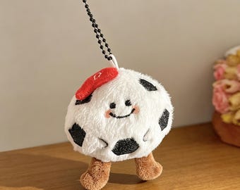 Sports Plush Keychain, Cute Ball Plush Charm, Soccer Basketball Tennis Baseball Gift, Soft Stuffed Toy Keyring, Sports Lover Gift