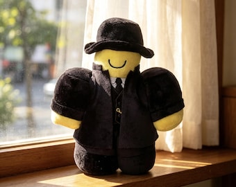 Forsaken Mafioso Plush Toy, Roblox Forsaken Character Doll, Handmade Game Plushie, Collector Gift, Gaming Room Decor