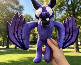 99 Nights in the Forest Bat Plush Toy, Handmade Horror Game Character Plushie, Soft Stuffed Doll, Creepy Gamer Collectible, Room Decoration
