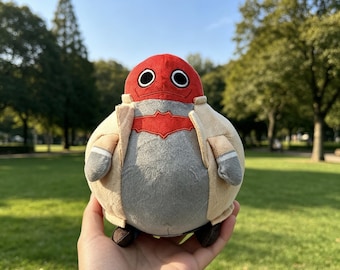 Fat Jason Todd Plush Toy, Red Hood Collectible Doll, Hand-Sewn Plushie, Soft Gaming-Inspired Stuffed Figure, DC Comics Inspired Plush