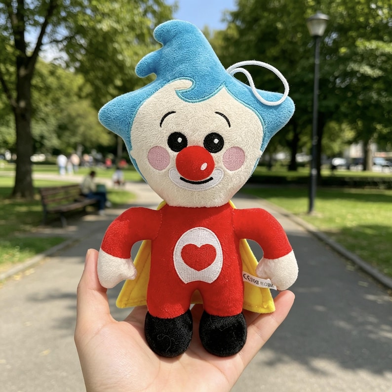 Plim Plim Plush Toy, Hero of the Heart Character Doll, Handmade Soft Plushie, Cartoon Collectible Gift, Kids Room Decor image 3