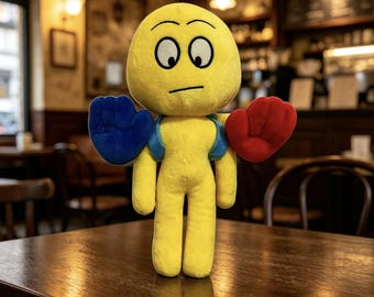 Player Doll Plush Toy, Poppy Playtime Chapter 5 Character Plushie, Yellow Gaming Plush, Collectible Gamer Plush