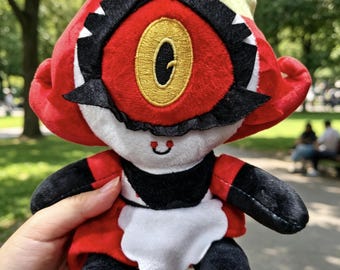 Niffty Plush Toy, Hazbin Hotel Character Doll, Cute One-Eye Plushie, Soft Collectible Stuffed Animal, Anime & Game Inspired Decor