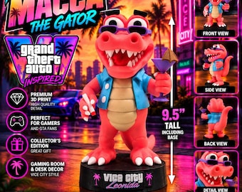Macca The Gator Figure, GTA VI Inspired Collectible