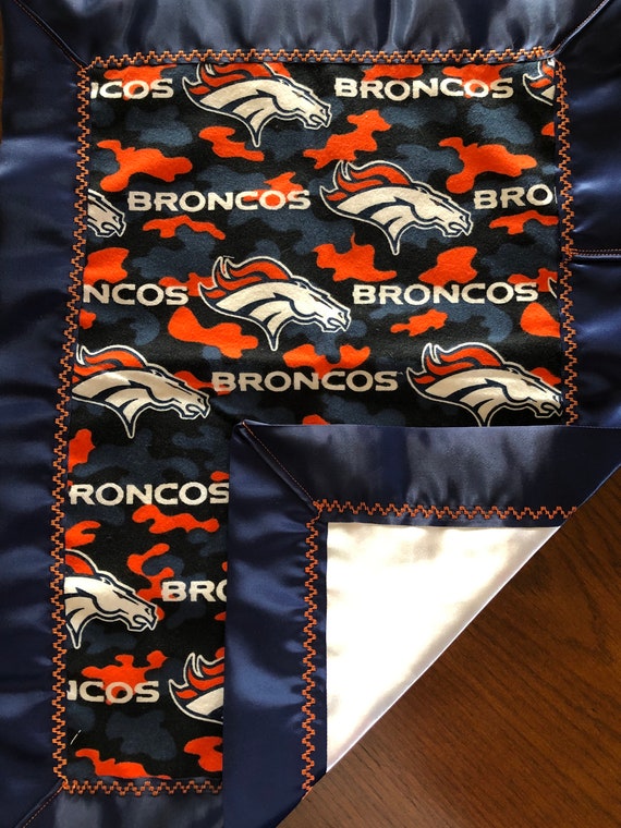 Burp cloth /& Fleece Blanket set Denver Broncos Newborn Infant Toddlers Nursery